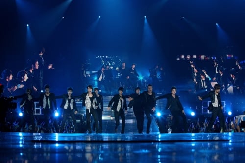 홍콩에서 열린 '슈퍼 쇼 II'에 참석한 슈퍼주니어 ⓒ사진=SM엔터테인먼트