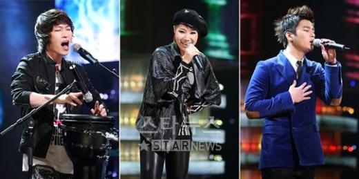 사진 왼쪽부터 '슈퍼스타K'의 조문근 길학미 서인국