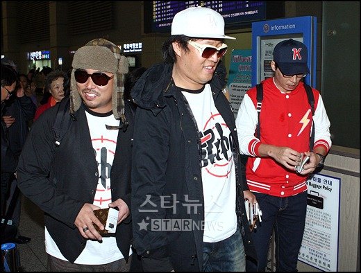 26일 오후 뉴욕으로 떠나는 '무한도전'의 길,정준하,유재석(왼쪽부터) ⓒ인천국제공항=유동일 기자