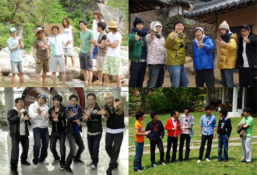 SBS '패밀리가 떴다', KBS 2TV '1박 2일', '남자의 자격', MBC '무한도전'(왼쪽 위부터 시계방향) <사진=KBS,MBC,SBS>