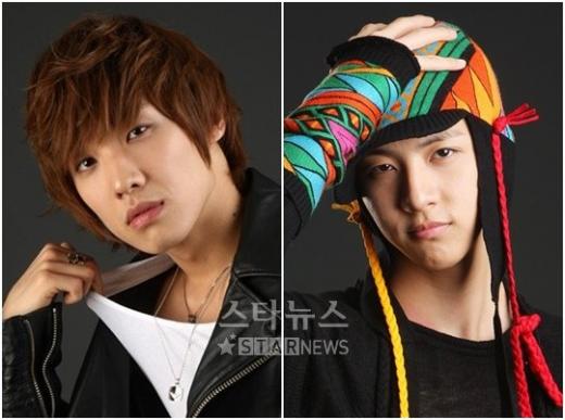 엠블랙의 이준(왼쪽)과 천둥 ⓒ사진=임성균 기자, 이명근 기자