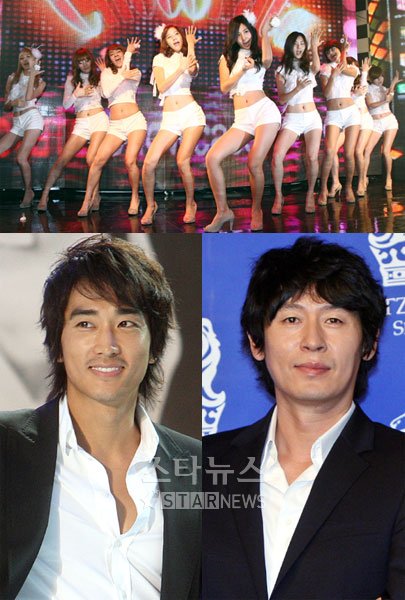 소녀시대, 설경구, 송승헌(위부터 시계방향) ⓒ머니투데이 스타뉴스