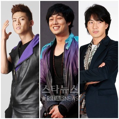 2PM멤버 택연(왼쪽) 배우 소지섭 송일국(왼쪽부터) ⓒ머니투데이 스타뉴스