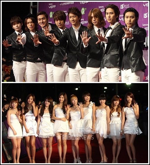 슈퍼주니어(위)와 소녀시대 ⓒ사진=임성균 홍봉진 기자