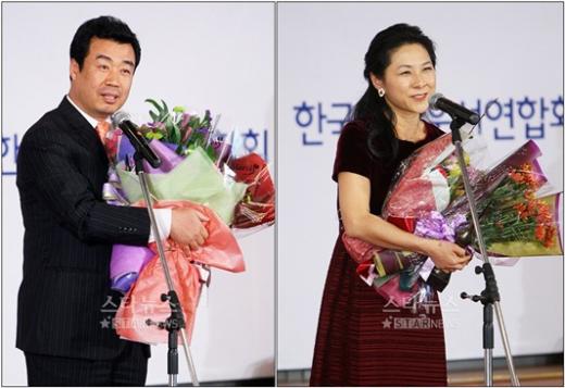 김관동 아나운서(왼쪽), 김부긍 아나운서 ⓒ사진=이명근 기자