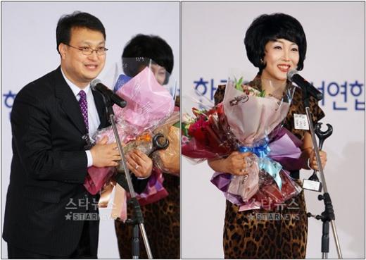 김성현 아나운서(왼쪽), 문의순 아나운서 ⓒ사진=이명근 기자