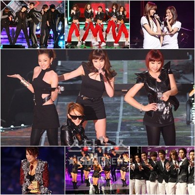 2009 KBS 가요대축제 최고인기곡 후보 2PM 카라 다비치 2NE1 백지영 소녀시대 슈퍼주니어 (왼쪽 위부터 ⓒ이명근 홍봉진 송희진 기자