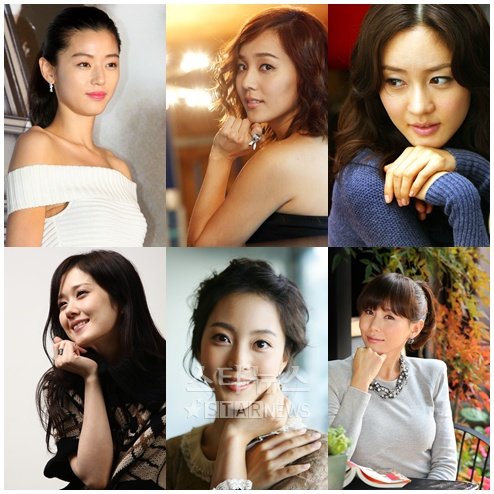 전지현 유진 성유리 박예진 한예슬 장나라(위쪽 좌측부터 시계방향)ⓒ머니투데이 스타뉴스