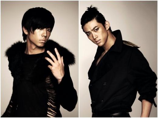 2PM의 우영(왼쪽)과 택연 ⓒ사진=JYP엔터테인먼트
