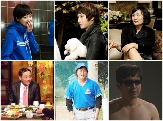 사진 왼쪽 위부터 시계방향으로 '지붕뚫고 하이킥'에 출연한 이나영, 정일우, 박경림, 윤기원, 정준하, 이봉원