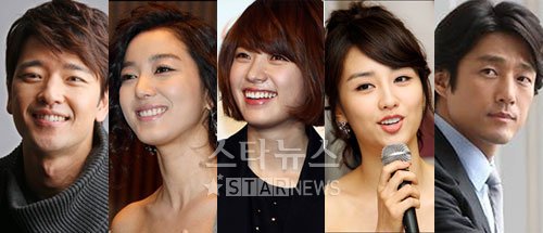 배수빈 이소연 한효주 박하선 지진희(왼쪽부터) ⓒ머니투데이 스타뉴스