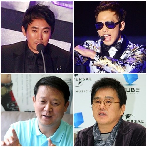 이승철, 비, 홍승성 대표, 김광수 대표(왼쪽 위부터 시계방향으로) ⓒ사진=머니투데이 스타뉴스