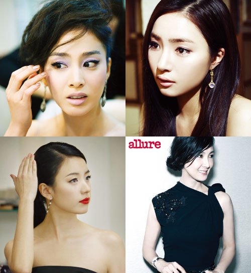 김태희 신세경 채시라 한효주(왼쪽 위부터 시계방향) <사진제공=얼루어코리아>