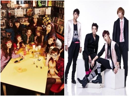 소녀시대(왼쪽)와 2AM ⓒ사진=SM엔터테인먼트,빅히트엔터테인먼트