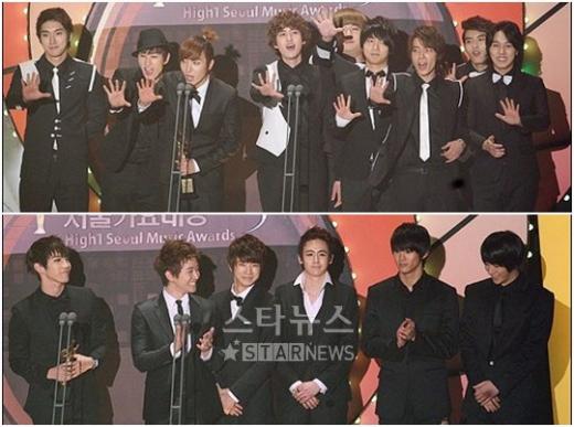 슈퍼주니어(위)와 2PM ⓒ사진=유동일 기자 eddie@