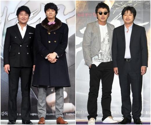 왼쪽부터 '의형제'의 송강호 강동원, '추격자'의 하정우 김윤석 ⓒ머니투데이 스타뉴스