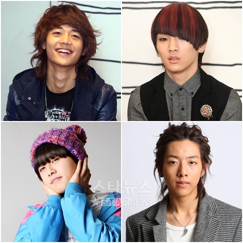 민호,키,이정신,동호(왼쪽 위부터 시계방향)