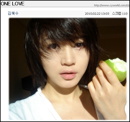 ⓒ사진출처=김혜수 미니홈페이지