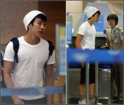 2009년 9월8일 미국행 비행기를 타고 한국을 떠나고 있는 재범 ⓒ유동일 기자 