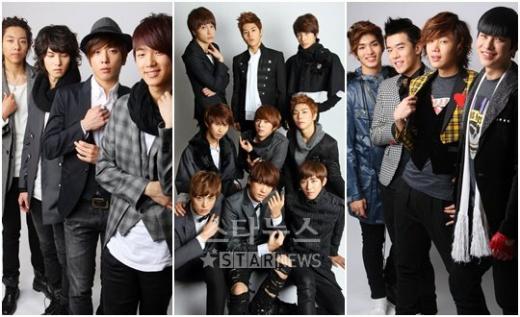 씨엔블루, ZE:A, 포커즈(왼쪽부터) ⓒ사진=머니투데이 스타뉴스