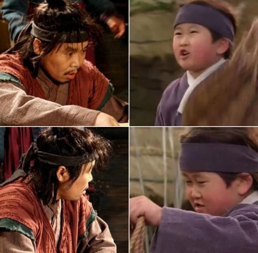 '동이'에 출연한 정은표(왼쪽)와 아들 정지웅 군