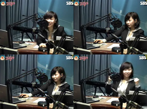 25일 오후 정선희가 SBS 라디오 '정선희의 러브FM'을 진행하고 있는 모습 <사진=보는라디오 캡처>