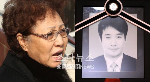 故 유영애씨(왼쪽)과 故안재환 ⓒ머니투데이 스타뉴스