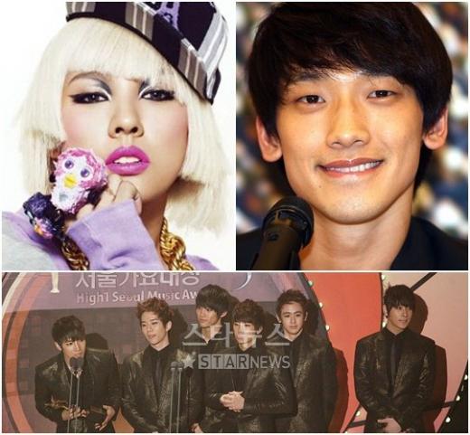 4월 컴백을 앞둔 이효리, 비, 2PM(왼쪽 위부터 시계방향으로) ⓒ사진=머니투데이 스타뉴스, 엠넷미디어