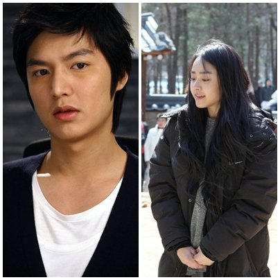 이민호(왼쪽)와 문근영