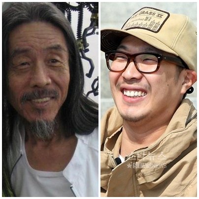 소설가 이외수(왼쪽)와 방송인 하하 ⓒ홍봉진 기자 honggga@
