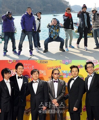 18일 결방된 KBS 2TV '해피선데이'의 '1박2일'(위)과 '남자의 자격'
