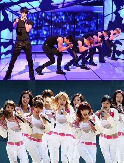 2PM(위)와 소녀시대 ⓒ사진=홍봉진 기자