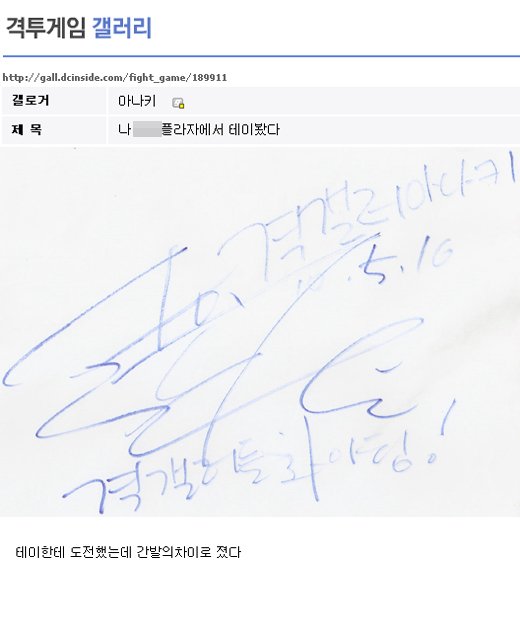 ⓒ 디시인사이드 격투게임 갤러리