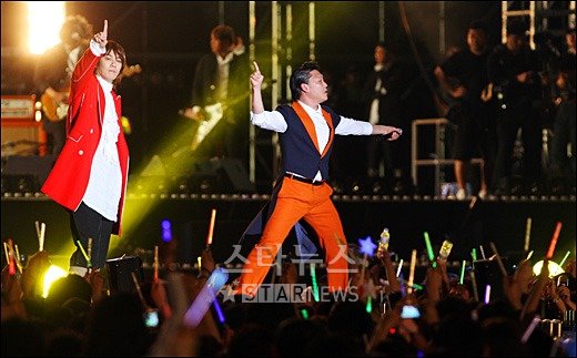 김장훈(왼쪽)과 싸이 ⓒ머니투데이 스타뉴스 이동훈 기자 photoguy@