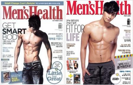 창민(좌)<사진출처='멘즈헬스'10월호> 찬성<사진출처='멘즈헬스'5월호>