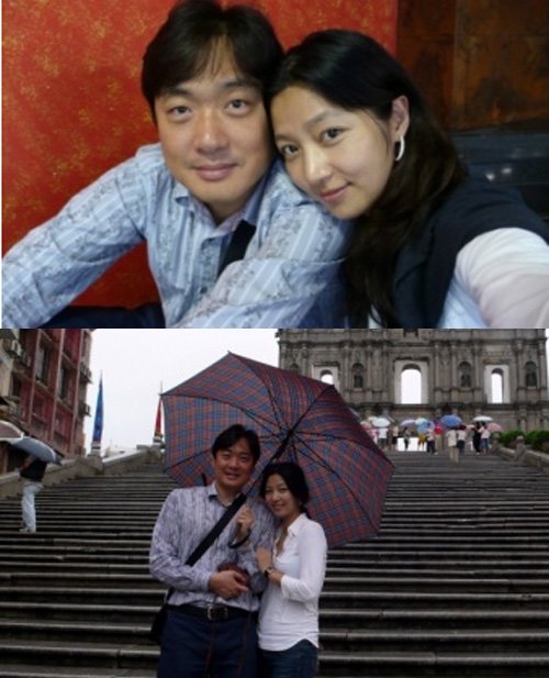 ↑남편 김영균씨와 고 장진영 ⓒ김영균씨 미니홈피