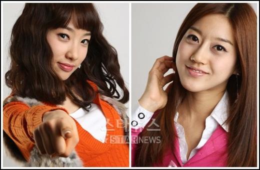 여성그룹 레인보우의 멤버 김지숙(왼쪽)과 오승아 ⓒ머니투데이 스타뉴스 임성균 기자 tjdrbs23@