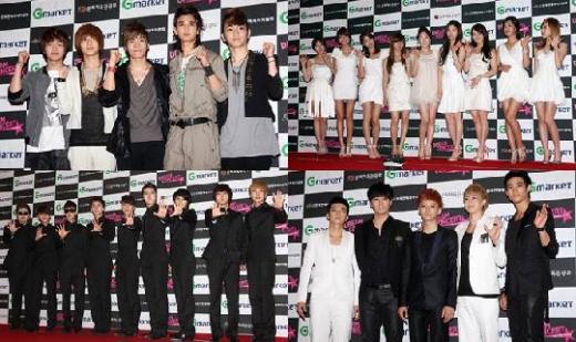 샤이니,소녀시대,슈퍼주니어,2PM(시계방향)ⓒ머니투데이 스타뉴스 유동일기자