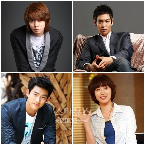 왼 쪽위부터 시계방향으로 희철(슈퍼주니어), 탑(빅뱅), 은정(티아라), 택연(2PM) ⓒ머니투데이 스타뉴스