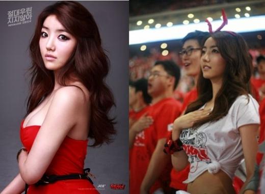 ↑'그리스 응원녀'로 알려진 영화배우 송시연 ⓒ프리스타일 홈페이지