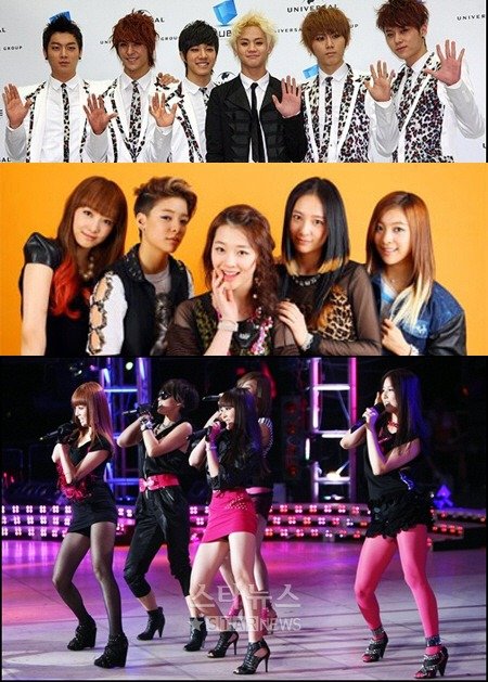 비스트, f(x), 포미닛(위부터) ⓒ사진=머니투데이 스타뉴스