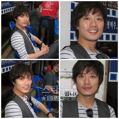 배우 박희순이 17일 오후 대 아르헨티나戰 대한민국 국가대표팀의 선전을 기원하고 있다 ⓒ사진=김관명 기자