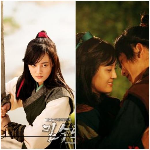 ↑아효 역 강별, 아효와 김수로(지성 분)의 키스신 ⓒMBC '김수로' 홈페이지  