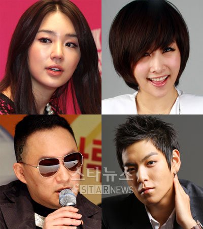 윤은혜, 니콜, 탑, 신해철(왼쪽 위부터 시계방향) ⓒ머니투데이 스타뉴스