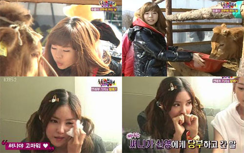 '청춘불패' 중 써니와 효민의 모습 <사진=화면캡처>