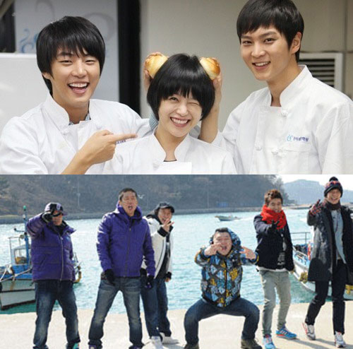 KBS 2TV '제빵왕 김탁구'(위)와 '해피선데이'의 '1박2일'