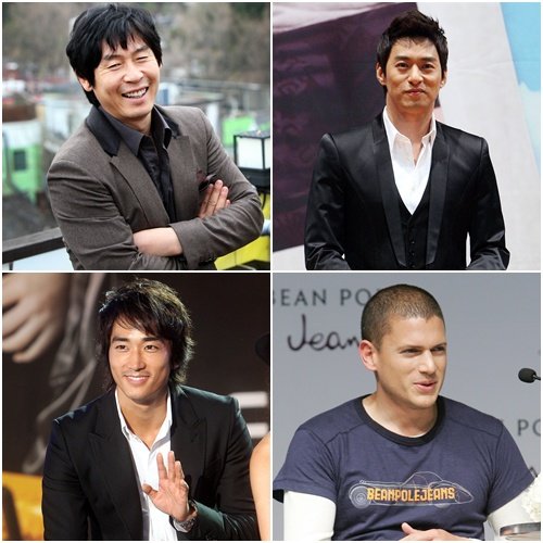 왼쪽 위에서부터 시계방향으로 설경구, 주진모, 웬트워스 밀러, 송승헌 ⓒ머니투데이 스타뉴스