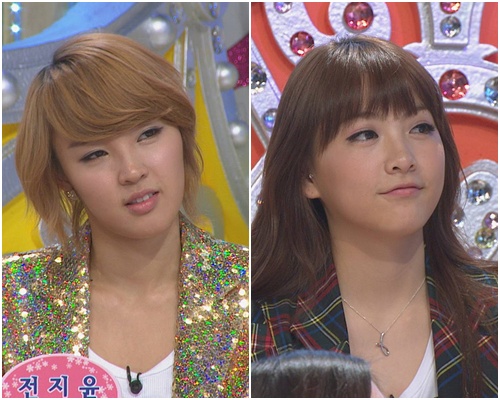 포미닛 전지윤(왼쪽)과 카라 강지영 <사진제공=MBC>