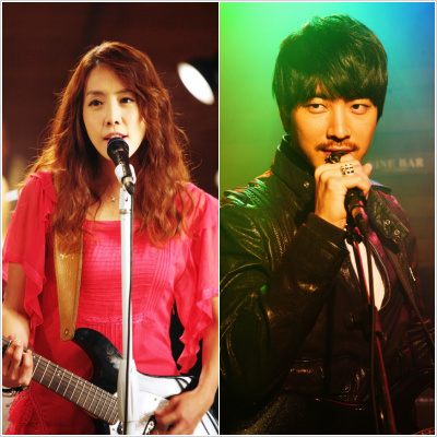 김정은(왼쪽)과 이준혁