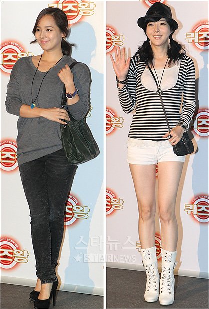 [★포토]유진-김혜진, '스키니진VS핫팬츠' 매력대결